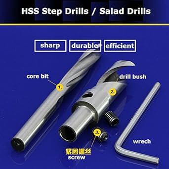 Generic 5294 : 1pc 10mm SHK A series high speed steel HSS steep drill salad drill woodworking drills CNC broach hole tools bore hole bits