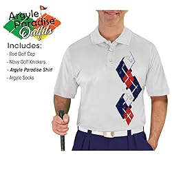 Argyle Paradise Outfit - Mens KKKK: Navy Red and