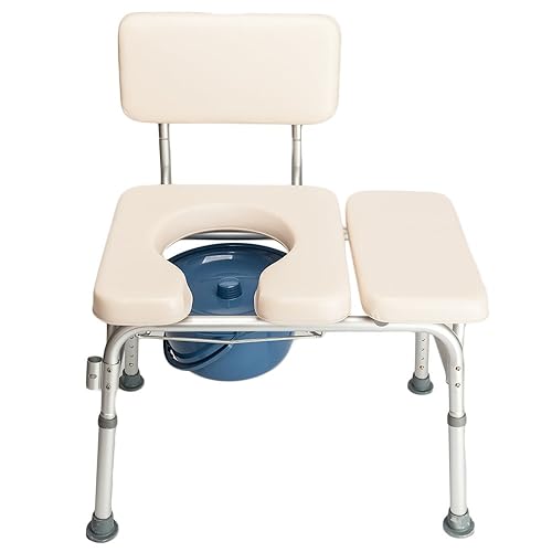 Mefeir Commode Toilet Chair Elongated Seat Heavy Duty 300 LBS,Medical  Supply Bath Chair for Shower,Health Care