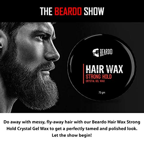 Beardo Stronghold Hair Wax, 75 gm Crystal Hair Wax for Men Glossy