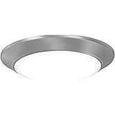 Minka Lavery 739-2-84-L Lavery LED Flush Mount, 1-Light, 13 Total Watts, 7.5-in H x 1.3-in W, Brushed Nickel