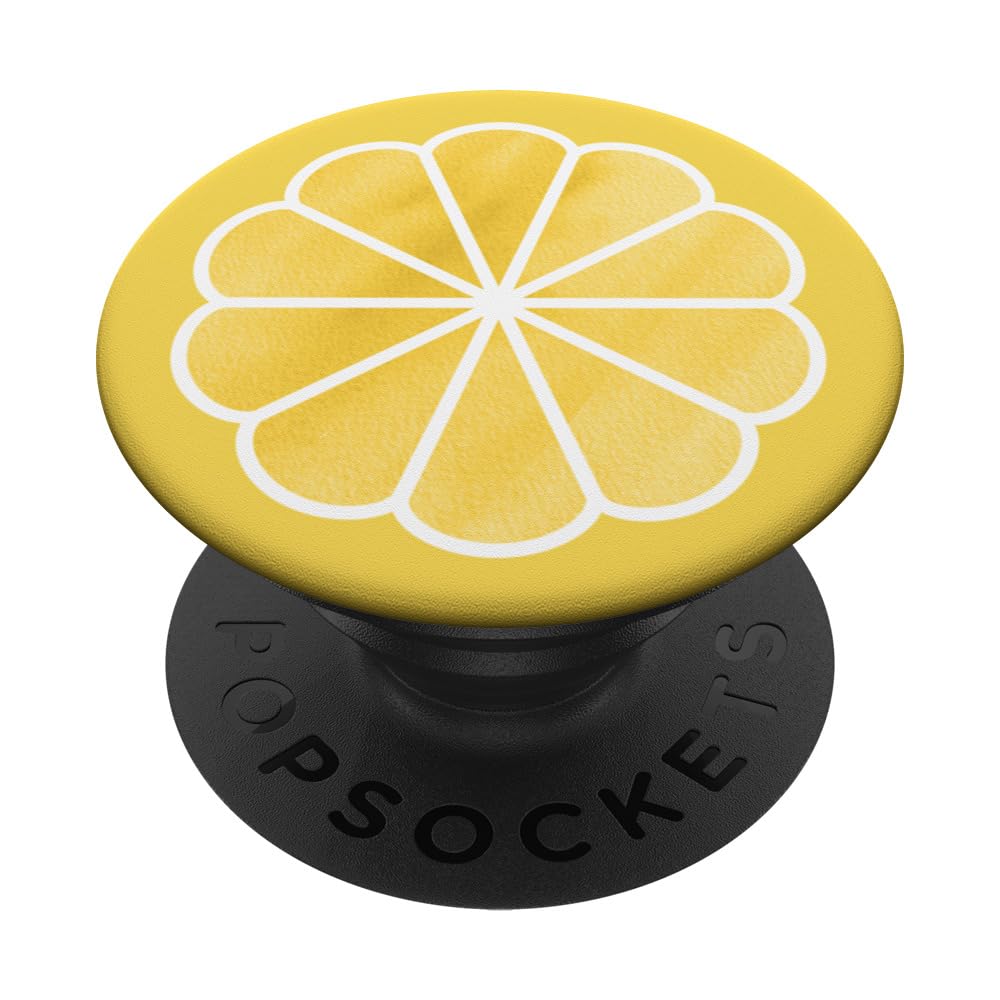 Retro Aesthetic 70s Lemon Slice PopSockets Adhesive PopGrip