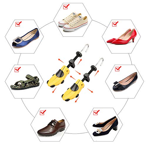 Halcent Professional Shoe Stretchers Pair of Two-Way Plastic Shoe Tree with Shoe Horn,Stretches Length and Width Shoe Stretcher for Women and Men(Medium) - Thumbnail 5