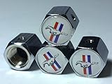 Ford MUSTANG Anti-Theft Tire Valve Stem Caps 4 pcs (white)