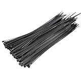 Nylon cable ties,Adjustable Durable Self locking Black Nylon Zip Cable Ties for Home Office Garage Workshop Heavy Duty