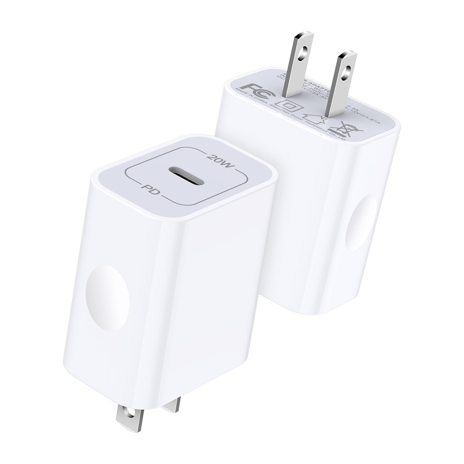 [2-Pack] for Samsung Fast Charging Block USB C Power Adapter Android Block Brick 20W Type C Wall Plug Compatible Galaxy A36 A17 5G A26 A16 A56 Z Flip 7 S25 FE Ultra A35 A15 S24,iPhone 16 wal lcharger