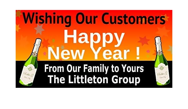 Amazon Com Wishing Happy New Year Custom Vinyl Banner 2 X 4
