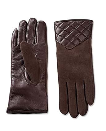 Orvis Women's Leather-trimmed Quilted Suede Gloves, Brown, Large at Amazon Womenâs Clothing store