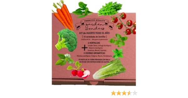 Kit Huerto Urbano Todo el Año - 10 tipos de Semillas (6 Hortalizas ...