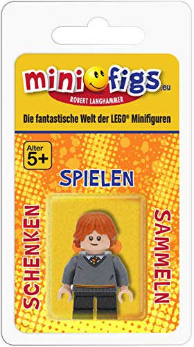 LEGO Harry Potter Minifigur Ron Weasley (Kind) mit Zauberstäben – Bild 3