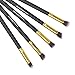 Nestling®10 PCS Premium Professional Kabuki Makeup Brush Set Cosmetics Foundation Blending Blusher Eyeliner Eyeshadow Face Powder Brush Tool Kit (Golden Black)