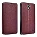 Galaxy Mega 2 Case - Wydan (TM) Credit Card Leather Wallet Style Case Cover For Samsung Galaxy Mega 2 - Brown w/Wydan Stylus Pen