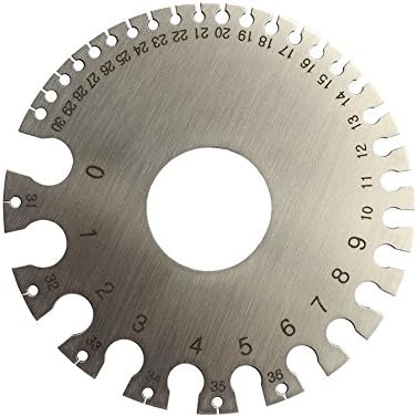 CrazyEve SWG Standard 1-36 Round Wire Gauge Stainless Cable Diameter Gage Measurer Ruler Dual Mark AWG SAE