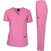 Dagacci Scrubs Medical Uniform Women and Man Scrubs Set Medical Scrubs Top and Pants