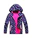 M2C Girls Boys Hooded Softshell Pattern Windproof Active Jackets with Composite Mesh