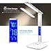 3A Nue Smart WiFi Alexa Google Assistant Control LED Desk Lamp with Eye Caring Reading Light, 3 Lighting Mode, 5-Level Dimmer, Touch Control, Built-in Clock, Calendar, Thermometer