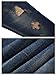 FEESON Men's Straight Leg Slimming Fit Distressed Loose Denim Jeans Dark Blue W34