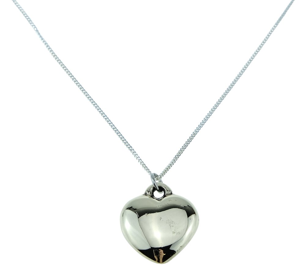 Pirantin 8th Anniversary Solid Bronze Polished Heart Pendant - Perfect 8th Anniversary Idea