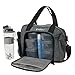 Fit & Fresh Jaxx FitPak Meal Prep Lunch Bag with Shoulder Strap, Portion Control Containers & Shaker Bottle, Commuter Series, Gray