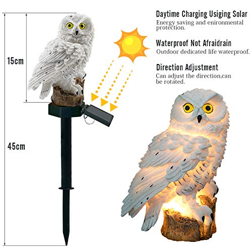 OurLeeme Solarbetriebene Gartenbeleuchtung, Eulenform wasserdichte Outdoor Solar Licht LED Dekoration Laternen… – Bild 4
