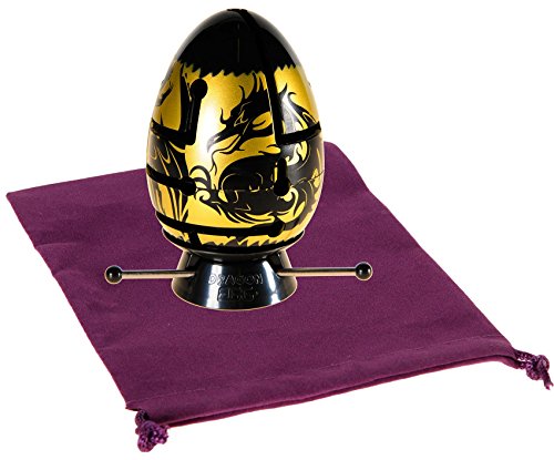 Smart Egg DRAGON, 2-Layer, Labyrinth Puzzle by BePuzzled _ Level 3 Maddening _ Bonus Purple Velveteen 5” x 7” Drawstring Storage Pouch _ Bundled Items