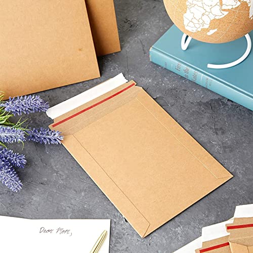 Rigid Mailing Envelopes, Kraft Paper Stay Flat Mailers (6x8 In, 100