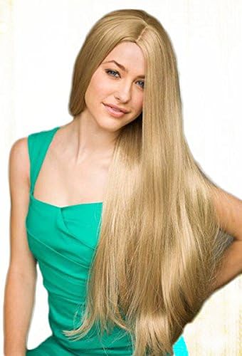 Extra Long Poker Straight Ash Blonde Wig With No Fringe Juste