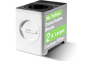 Natridy Electric Kitchen Composter | Indoor Food Waste Compost Bin for Kitchen Countertop | Odor-Free, 40dB Quiet, Industry-First Detachable Blade, Self-Cleaning | Japanese Design (100oz White)