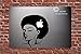 sticker - decal - skin - (Afro Woman) - (black) - for laptop, macbook, car, window, wall, truck, motorcycle, helmet, notebook