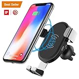 IMDEN Wireless Charger Car Gravity Wireless Fast Charge Car Mount Air Vent Phone Holder Compatible with Samsung Galaxy S9 S9 Plus S8 S7/S7 Edge Note 8 5 & Standard Charge iPhone X 8/8 Plus