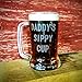 Daddy's Sippy Cup - Engraved Beer Mug - 16oz - Clear Glass - Father's Day - Funny Gifts for Men and Women by Sandblast Creations