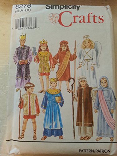 OOP Simplicity Pattern 8276. Childrens Szs S;M;L Nativity Costumes. Sizes: 2/4; 6/8; 10/12