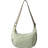 Crescent Bags for Women Nylon Hobo Crossbody Bags Casual Shoulder Handbags Multi-Pocket Sling Bag Lightweight Crossbody Purse