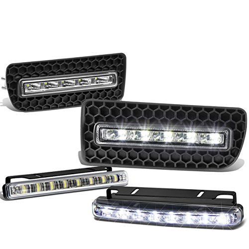 Compatible with BMW E36 3-Series Pair of Front Bumper Integrated Running LightsLED Daytime Fog Lamp Mounting Bracket