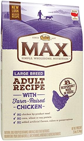 Nutro Max Large Breed Adult Dry Dog Food With Farm Raised Chicken 25 Lb Bag