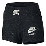 Nike Womens Gym Vintage Shorts Black/Sail 726063-010 Size Small