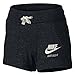 Nike Womens Gym Vintage Shorts Black/Sail 726063-010 Size Small