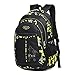abshoo Cool Boys School Backpacks For Middle School Student Backpack Elementary Bookbag (Black Grey)