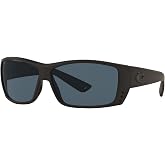 Costa Del Mar Sunglasses for Men-Cat Cay Mens Polarized Sunglasses 580P, 61 | Polarized Fishing Glasses with UV Protection - Costa Sunglasses for Boating, Beach &amp; Driving - Blackout/Gray 580P, 61