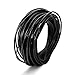 BEADNOVA Genuine Round Leather Cord Black Leather Strips for Jewelry Making Bracelet Necklace Beading (11 Yards,1.0mm)