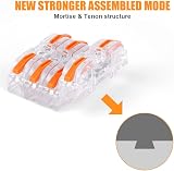 flintronic 34Pcs Wire Connectors 2 Pin Peel-free Push-Type Quick Splice 18-22AWG view 4