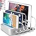 Poweroni USB Charging Station Dock - 4-Port - Fast Charge Docking Station for Multiple Devices - Multi Device Charger Organizer - Compatible with Apple iPad iPhone and Android Cell Phone and Tablet primary