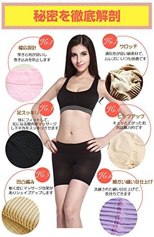 Amazon ショーツ ガードル ストレッチレース 補正下着 レディースインナー ボディーシェイパー シェイプアップ ハイウエスト ガードルショーツ補正下着 骨盤矯正 お腹押し ヒップ Up 凸凹編み一分丈 フリーサイズ ブラック 補正ショーツ ガードル 通販