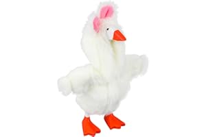 7in/17.78cm Desktop Goose Clothes, Cute Easter Bunny Desk Goose Outfit Mini Magnetic Toy Decor Accessories for Desk Porch Sta