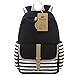 BLUBOON Laptop Bookbags School Travel Backpack Schoolbag for Teens Girls High School College (Black-8893)