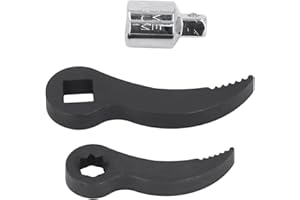 Pry Bar Wrench Adaptor Head, Adapter Head Tool 3/8in 1/2in Drive, Made from CRV Steel for Maximum Durability, with Extension 