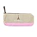 Crystallove 4pcs Simple Cotton School Pen Bag Pencil Pouch Case or Cosmetic Bag for Girls