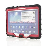 Samsung Galaxy Tab 3 (does not fit LITE) 10 inch (2013) Drop Tech Red Gumdrop Cases Silicone Rugged Shock Absorbing Protective Dual Layer Cover Case