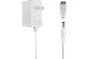 Tonton 12V 10ft Power Supply Adapter - AC 100-240V to DC 12V 1A, 12W Transformer with 5.5x2.1mm DC Female Barrel Connector to