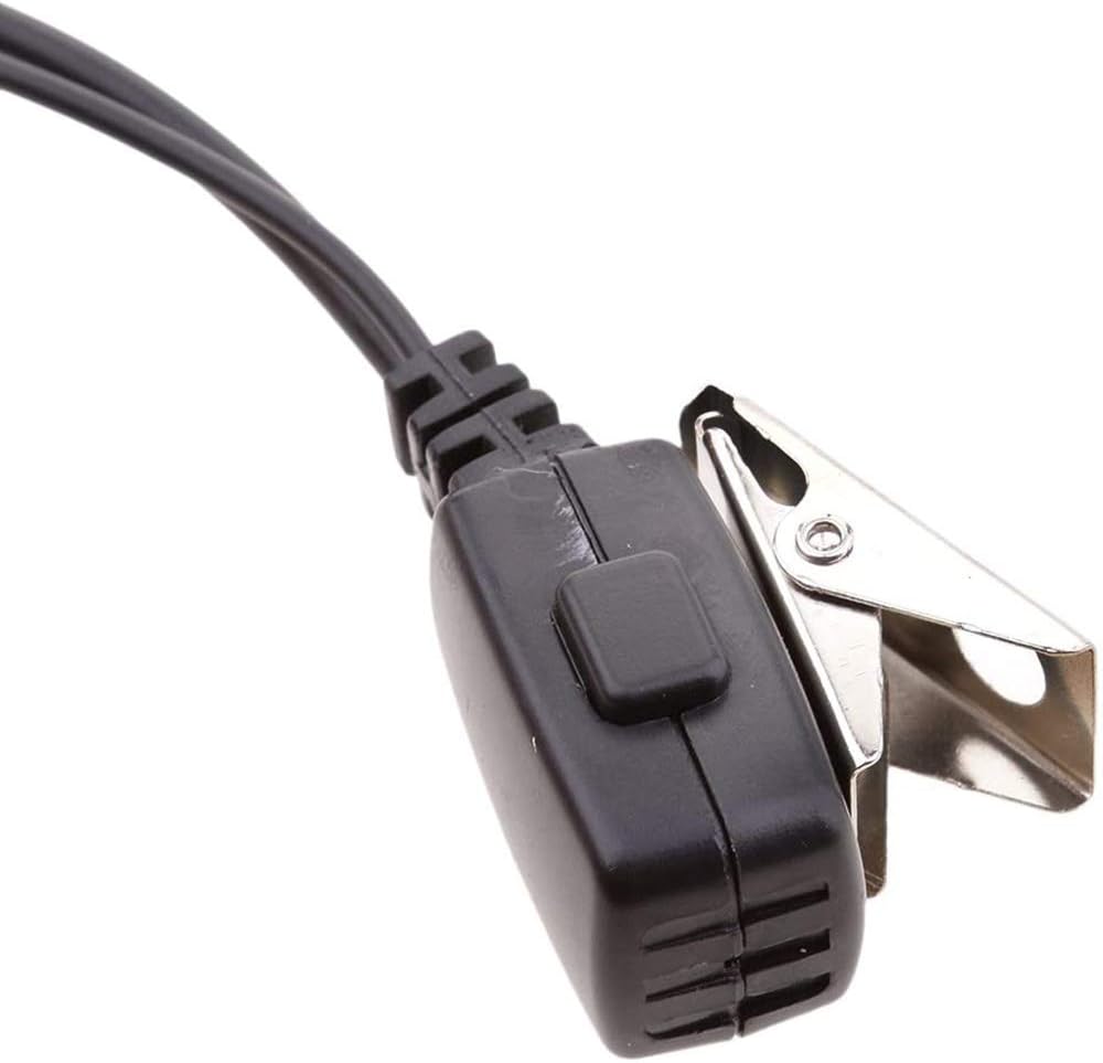 POFET 2pin Earpiece Headset With Microphone For Midland G6 G9 GXT550 Walkie Talkie, Schwarz - Image 5